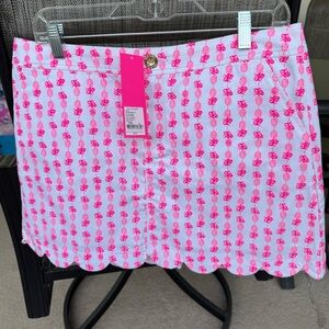Lilly pulitzer NWT colette skort pink topaz sz 10